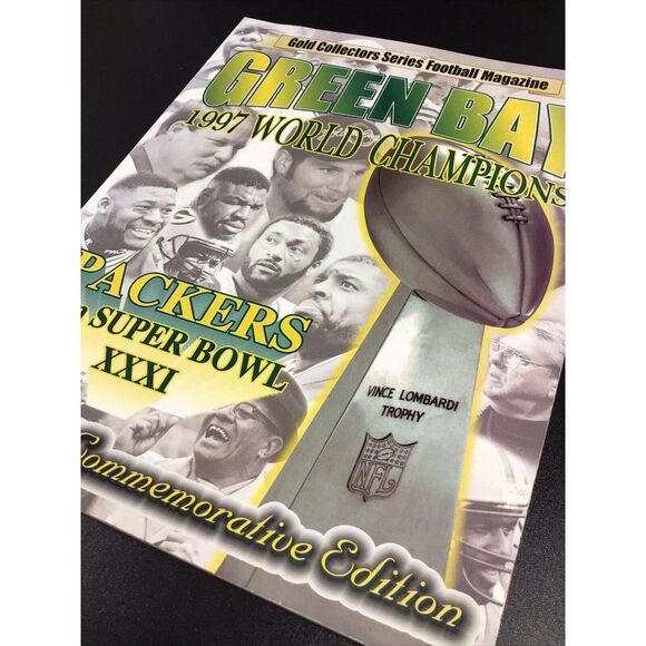 Green Bay Packers 1997 World Champions Gold Collectors Series Football Magazine - Picture 3 of 4